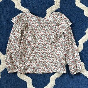 Zara Floral Kids Top - Red and White